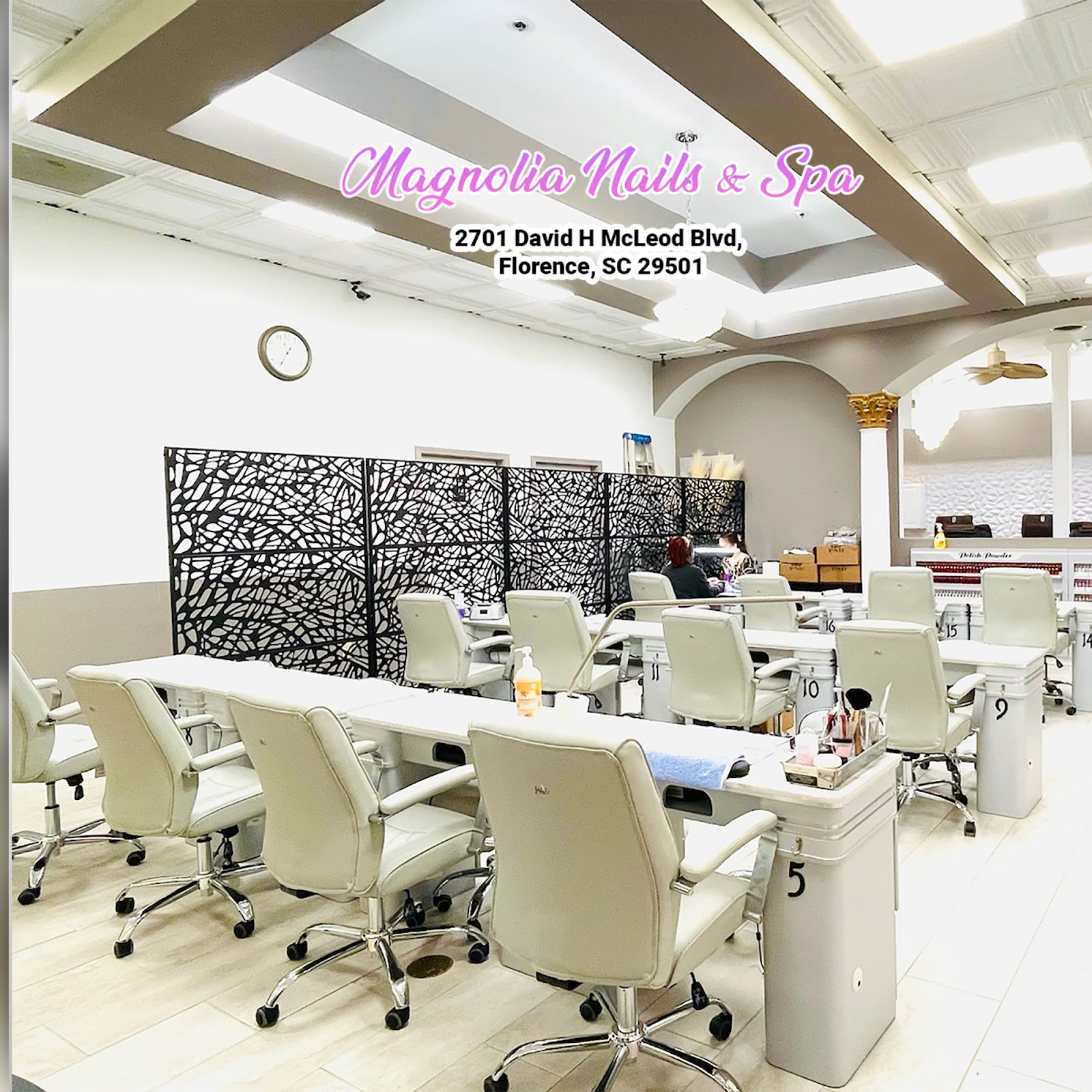Magnolia Nails & Spa nail work in Florence, South Carolina
